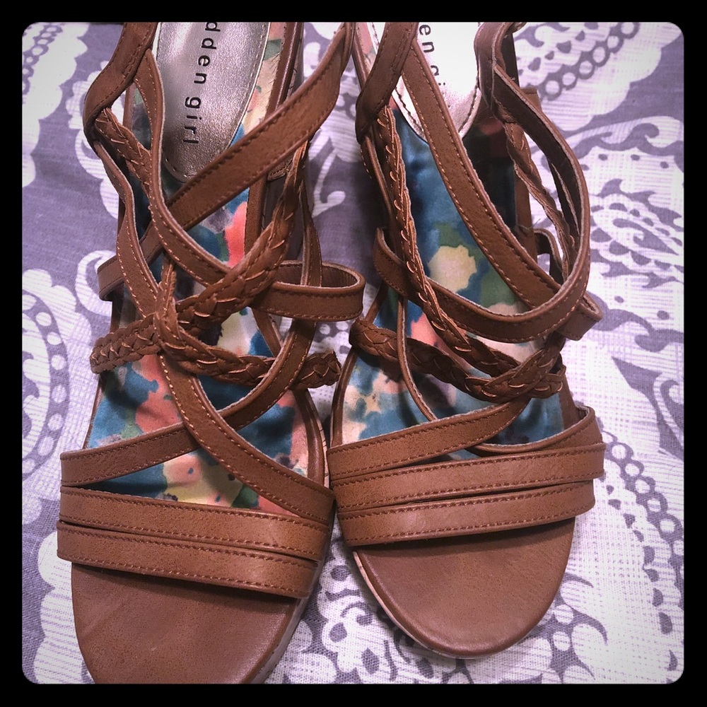 Brown Wedges Only Worn Once